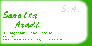 sarolta aradi business card